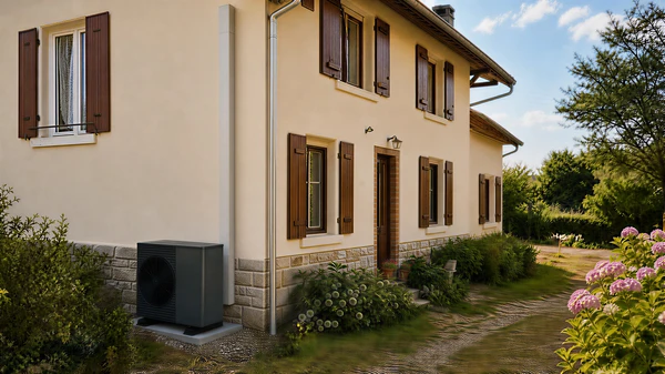 Ouvrier installant un système de chauffage au sol dans une pièce en rénovation